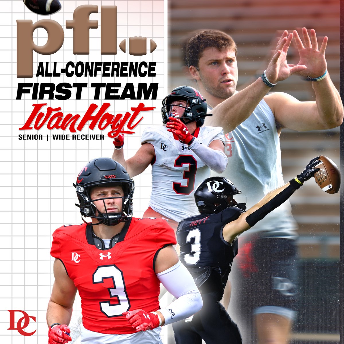 𝗡𝘂𝗺𝗯𝗲𝗿𝘀 𝗱𝗼𝗻'𝘁 𝗹𝗶𝗲❗️

Among @PFLNews Receivers
Receiving Touchdowns - 10 (1st)
Receiving Yards Per Game - 76.5 (2nd)
Receptions Per Game - 5.5 (2nd)
Receiving Yards - 842 (3rd)
Total Receptions - 60 (3rd)