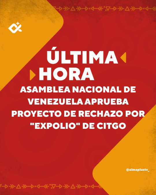 almaplustv's tweet image. 🚨 #ULTIMAHORA | 

🛑Asamblea Nacional de Venezuela aprueba proyecto de rechazo por &quot;expolio&quot; de Citgo

___
#Venezuela #Citgo 

Alma es el secreto de la vida