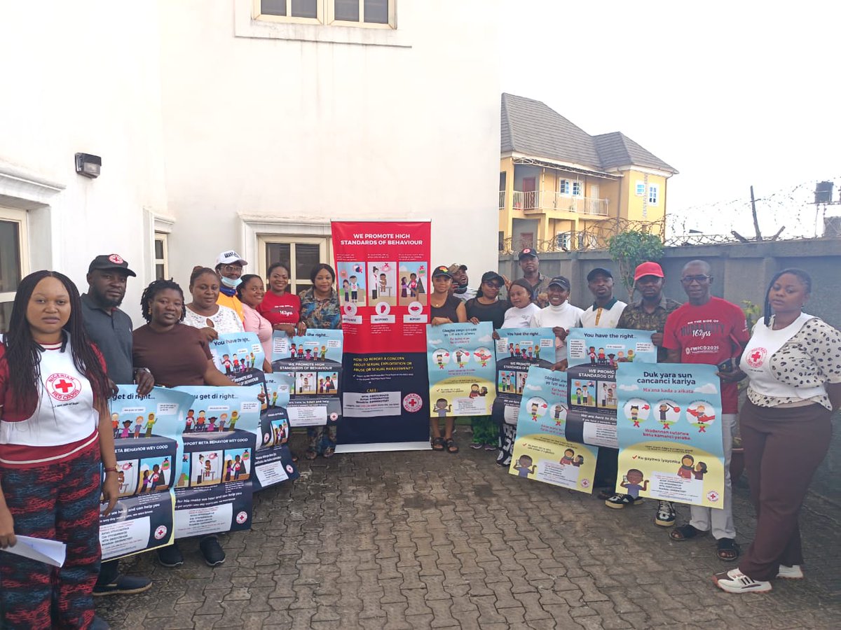 RedcrossabjBr's tweet photo. Recently, the NRCS FCT Branch supported by the BRC PREPARE project, completed a successful 3-day PSEA Step-Down Training!

Our volunteers, team leads and focal points are now confident in applying the safeguarding principles of Do No Harm. https://t.co/cUHB2eU6r4