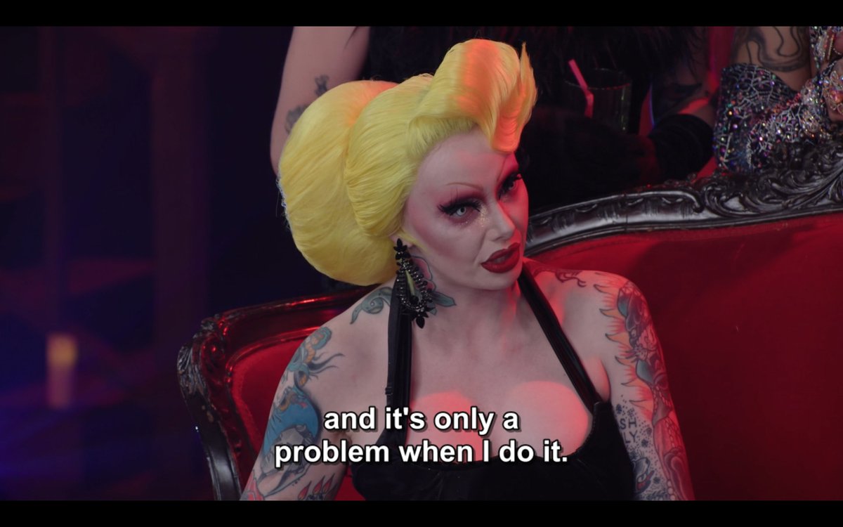 fuck those men btw 🫶

why do I even watch this show lol. clearly women have no place in it.
#dragula #sigourneybeaver
