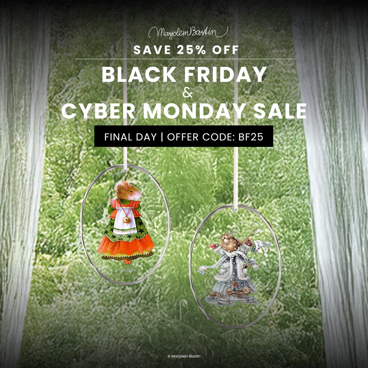 ⏳ Final Day to Save 25%! 🌿✨

Today’s your last chance to enjoy 25% OFF sitewide with code BF25 during our Black Friday + Cyber Monday event!

Don’t wait…these savings end tonight!
👉 Shop now: wildwings.com/collections/ma…

#WildWings #MarjoleinBastin #HolidaySavings #NatureArt