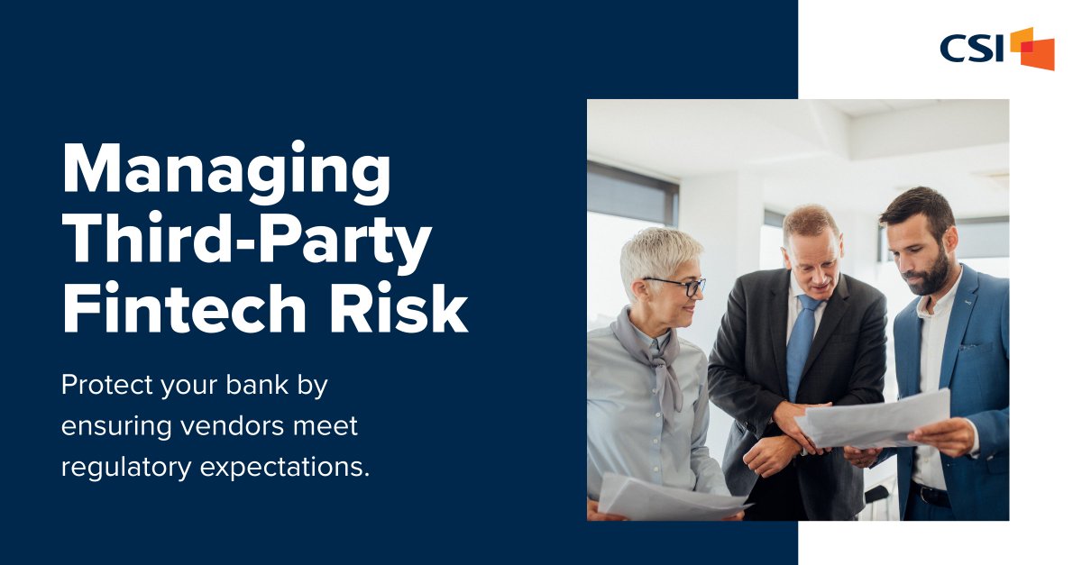 CSIsolutions's tweet image. Fintech compliance made clearer: CSI’s Steve Sanders (CRO) &amp;amp; Bradley Wallace (Director of Compliance) share key guidance in Independent Banker @ICBA.