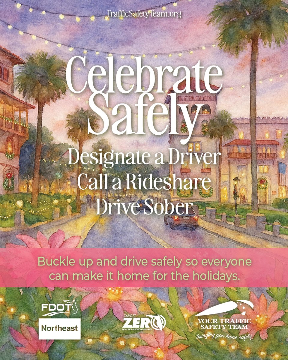 Positive change starts with each of us. By making safer choices behind the wheel, we can influence those around us and help create safer roads for everyone.
trafficsafetyteam.org/celebrate-safe…
Celebrate safely and help everyone make it home for the holidays.