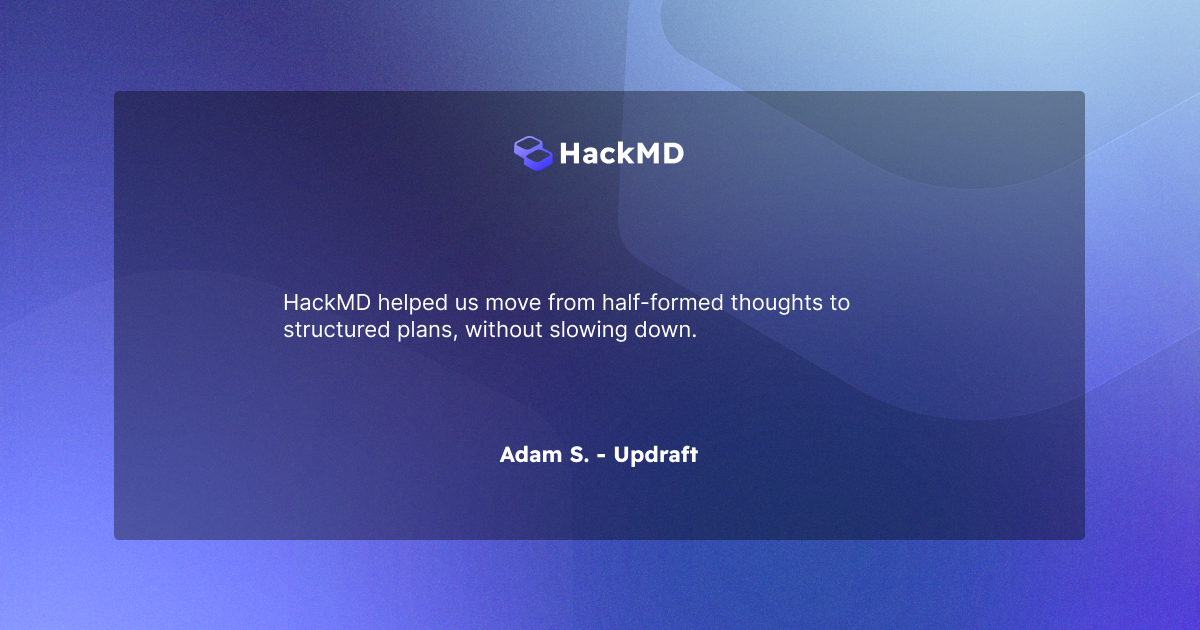 hackmdio's tweet image. turning half formed ideas into structured plans should feel effortless

that is why teams choose HackMD to think together, move faster, and stay aligned

try it with your team and feel the difference!