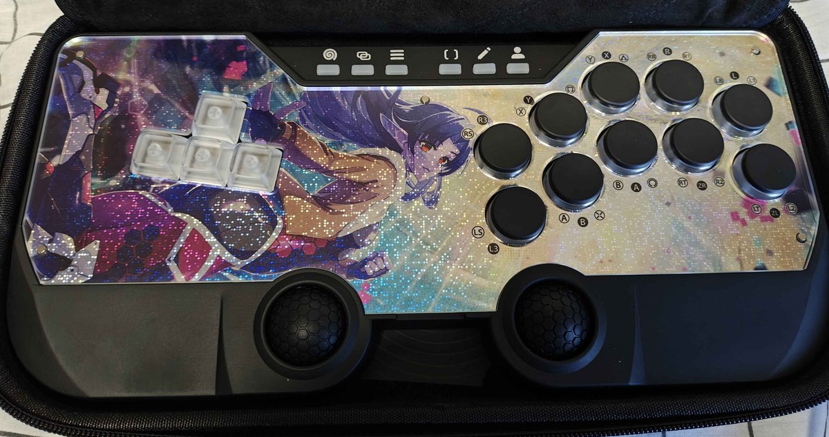 Did this for <a href="/safetari/">Tari, Space Elf, uh, Miniature Painter</a> which they had printed by <a href="/focusattack/">Focus Attack LLC</a> to put on their Sworl controller <a href="/junkfoodarcades/">JunkFood Custom Arcades</a> and it turned out pretty siiiiickk