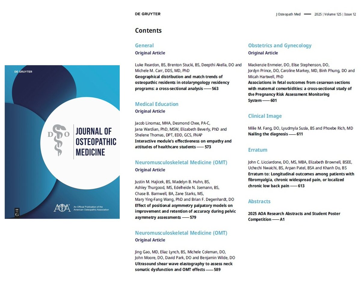 Journal of Osteopathic Medicine tweet media