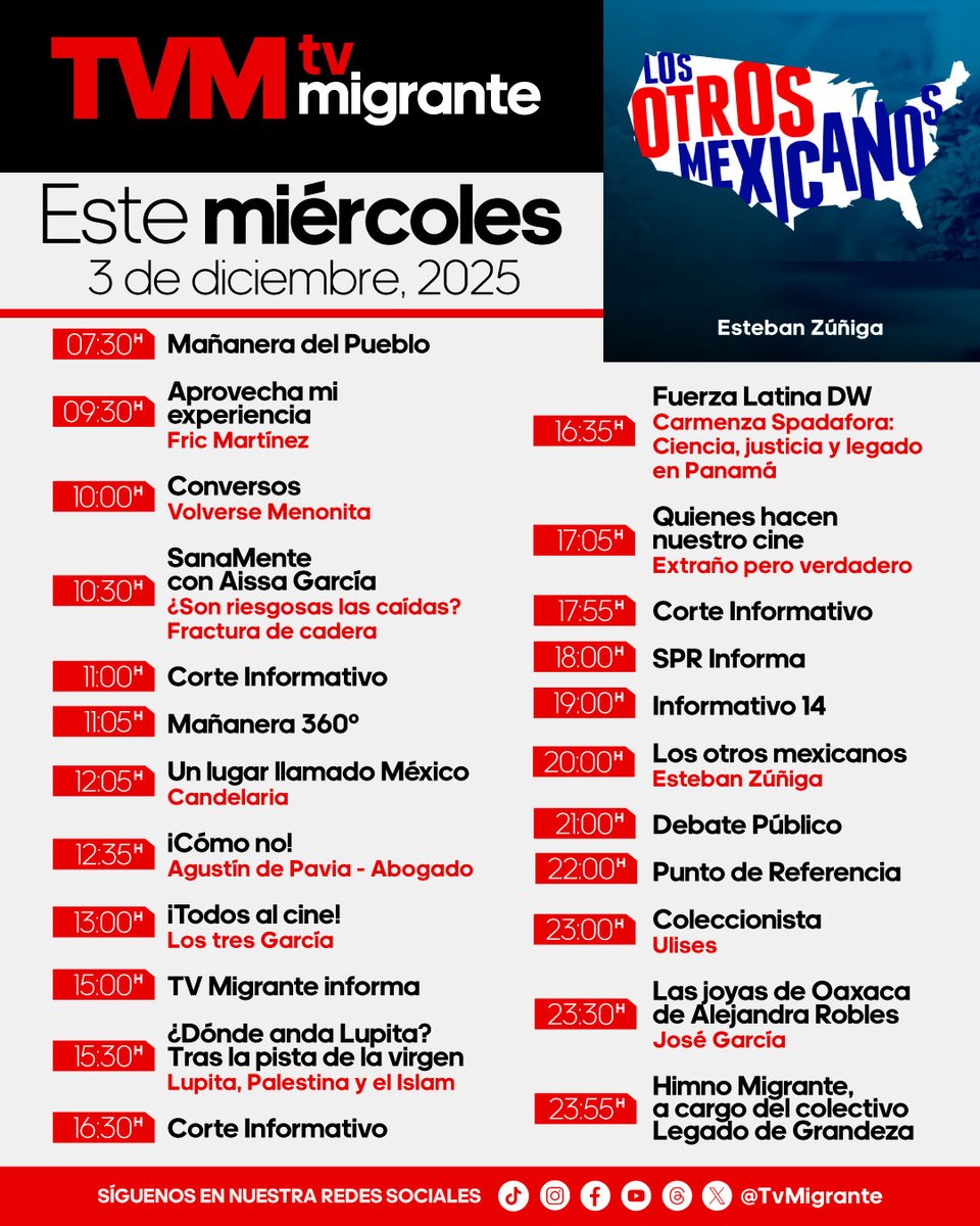 ☁️“Cielo Oaxaqueño” es la banda de música tradicional integrada por jóvenes oaxaqueños y estadounidenses que unen la comunidad del otro lado de la frontera.

Conoce la historia de su fundador en #LosOtrosMexicanos🇲🇽

A las⏰23 hrs
Por las señales:📺14.2, 14.3 y 16.2
📲<a href="/mxplus_tv/">MX Plus TV</a>