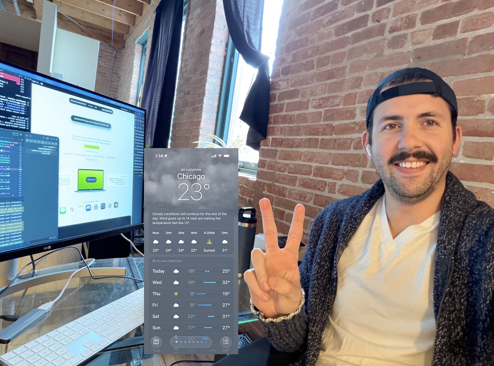 Day 22 of building in public for Hermes Voice!

Trying to get back in the flow from a weekend away and staying cozy

Working on 
 - Improving local llm text formatting performance
 - Hermes voice bar design overhaul (very excited)

Stay warm and productive out there!