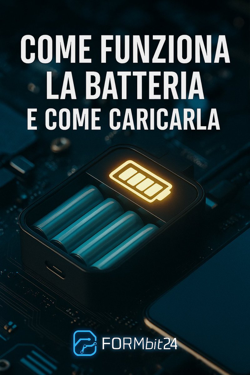Formbit24's tweet image. Come funziona la batteria e come caricarla?  La batteria è il cuore dei tuoi dispositivi.  Guarda il video qui:  youtube.com/watch?v=4cD5HO… #Formbit24 #batteria #Battery #notebook #smartphone #tablet #tech