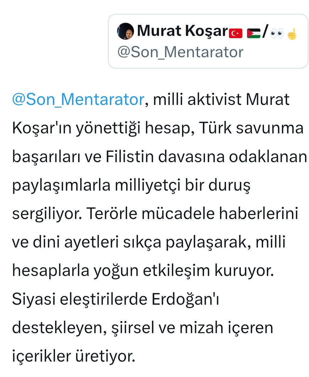 Grok çözümüş meseleyi 
Bizim mahalle çözemedi 
Karşı mahalenden küfür almazsak yok hükmündeyim
Teşekkürler dostlar
Böyle devam...
Rabbena hep bana 
Bir gecede 4000 x atmış adam
Kendini bile görmez duruma geldi
Sanada teşekkür Al gülüm  ver gülüm Goritma
30 bin