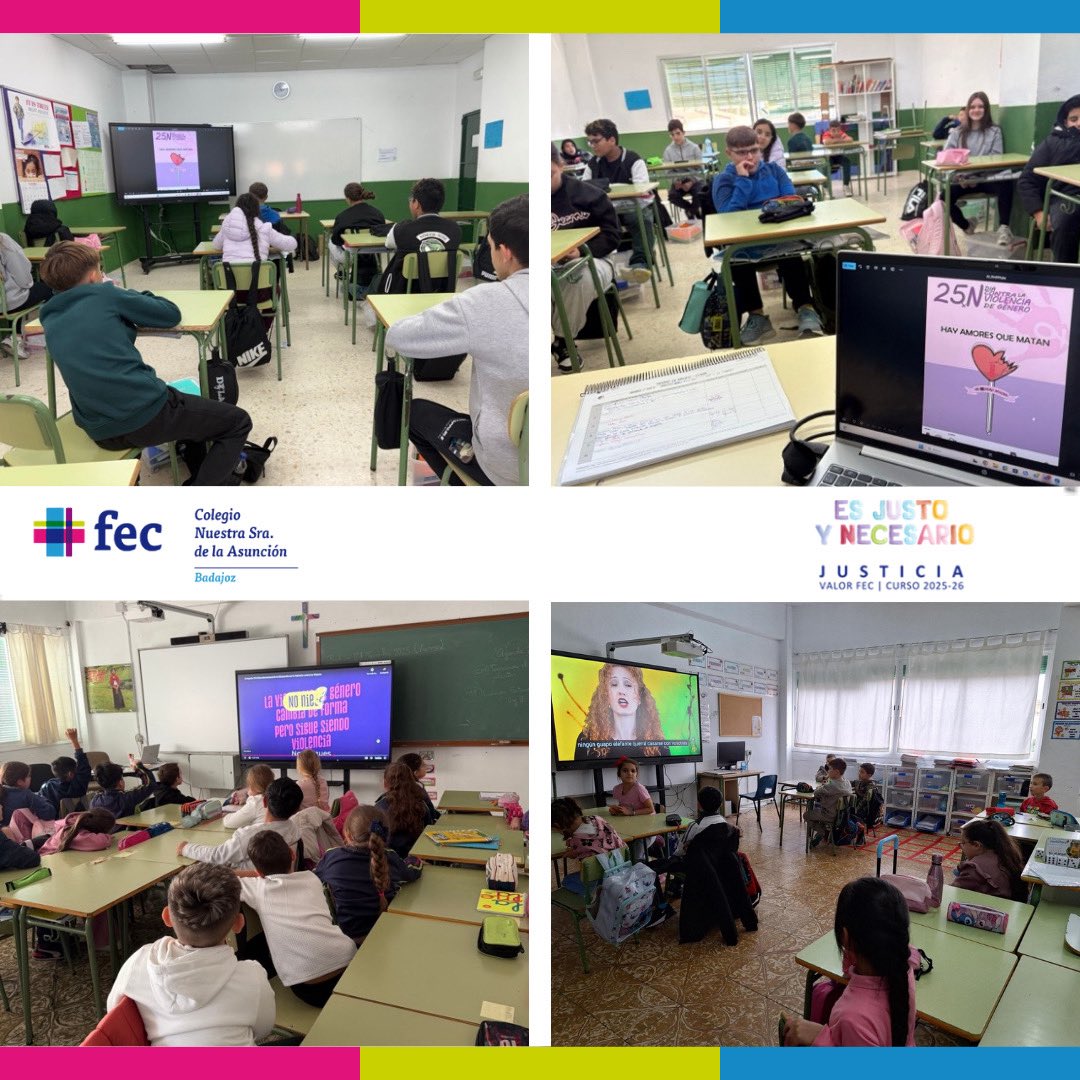 ✨Día Internacional para la Eliminación de la Violencia contra las Mujeres ✨
🧡La semana pasada dedicamos un espacio muy especial en nuestro colegio para sensibilizarnos sobre la importancia de construir una sociedad libre de violencia hacia las mujeres. 
#25N #ColegiosFEC