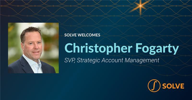 Welcome Christopher Fogarty to SOLVE as our new SVP of Strategic Account Management! Discover more details in the full press release → hubs.ly/Q03Wwz_40 
Please join us in welcoming Christopher to the team!