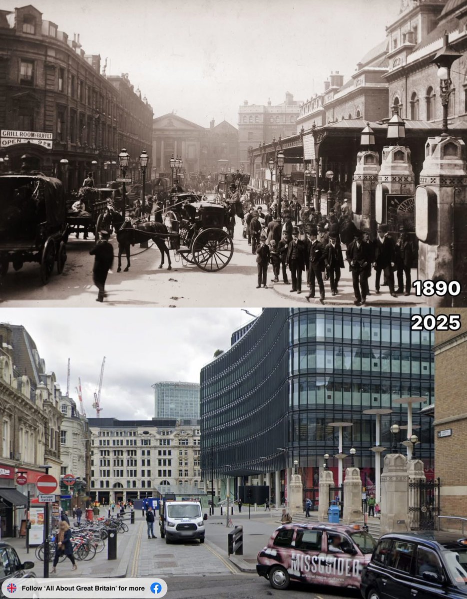 Changes over the last century. Liverpool Street Station, London.