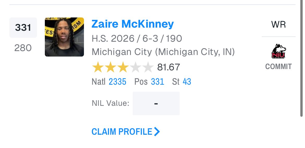 Blessed to be ranked as a 3 star on two different sites this year‼️ Signing day tmrw ready to make a impact my freshman year. <a href="/AllenTrieu/">Allen Trieu</a> <a href="/GregSmithRivals/">Greg Smith</a> <a href="/TomLoy247/">Tom Loy</a> <a href="/Andy_Villamarzo/">Andy Villamarzo</a> <a href="/adamgorney/">Adam Gorney</a>