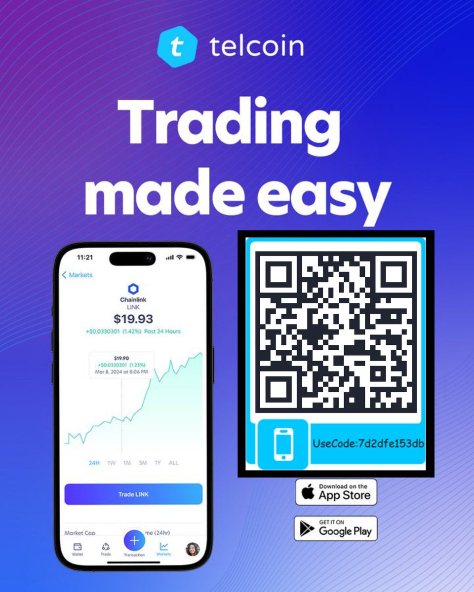 Trade, store, send money smarter with #Telcoin! Sign up, stake $TEL &amp; refer users to earn fees!
r.telco.in/4Uoy7Cqgr1486j…
Referral Code: 7d2dfe153db