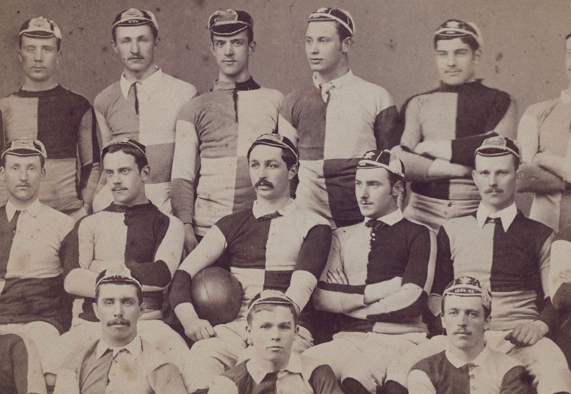 jpstafford's tweet photo. Happy 149th birthday @cardiffrugby 

#rugbyhistory

- 1885/86: Frank Hancock and his immortal team.
- 1939: Middlesex 7s winners
- 1984: John Scott
- 2000: Robert Howley, Liam Botham, Mike Rayer and Mike Voyle after beating Quins.

🔵⚫🏉 https://t.co/7KJmxEhX69