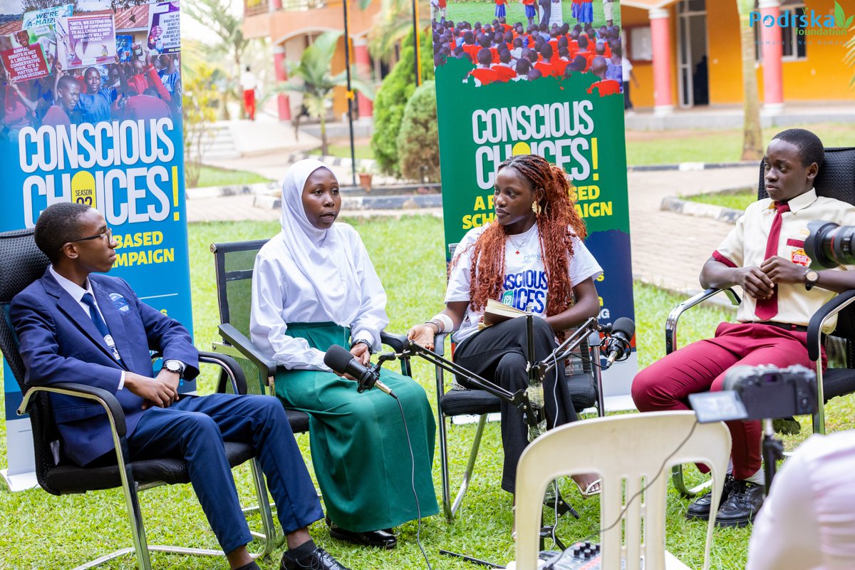 CChoicesUG's tweet photo. in our conscious choices competition we had a podcast where we discussed on many issues and one of them was how to influence a plant based meal menu into schools #consciouschoices2025 #debate #podcast #plantbasedmealtalks https://t.co/WGOQWFkRSt