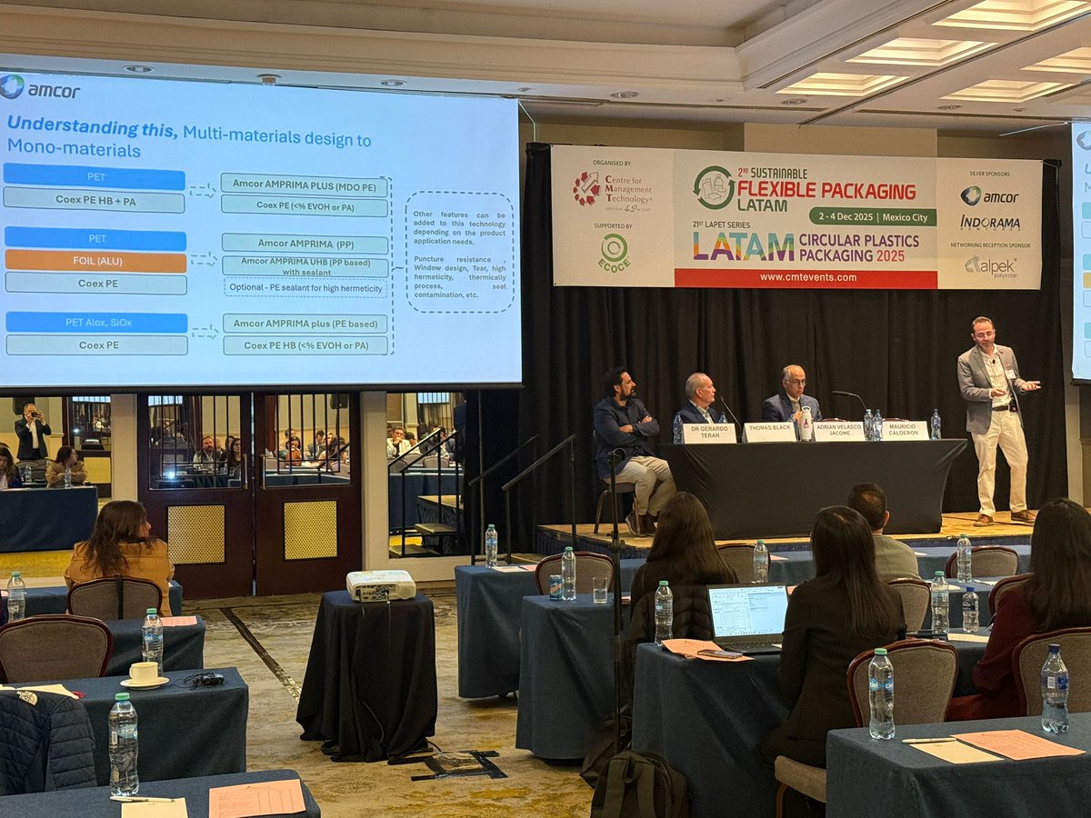AduroCleanTech's tweet image. In #MexicoCity for the Sustainable Flexible Packaging LATAM Conference, supported by @ecoceac. @EricAppelm6595 &amp;amp; Humberto Parra are on site, with Eric presenting tomorrow on how chemical recycling can strengthen recovery systems for film &amp;amp; flexibles.
#CleanTech #EcoInnovation