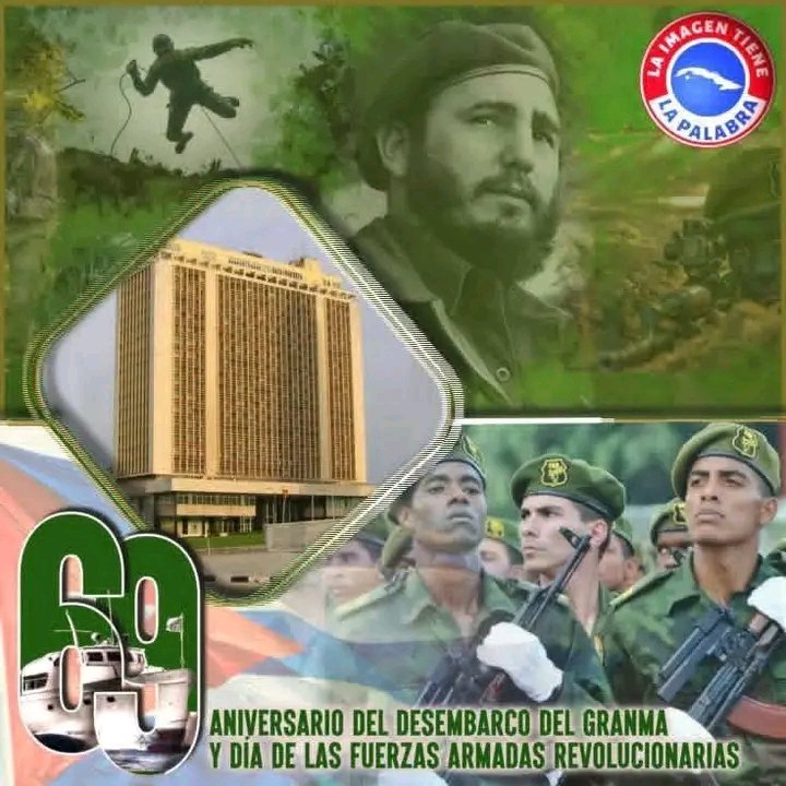 vasquez_yuneisy's tweet photo. Hoy 2️⃣ de diciembre, #DíaDeLasFAR felicitaciones a todos esos hombres y mujeres miembros nuestras gloriosas #FAR, ese pueblo uniformado, 
🇨🇺 #Cuba celebra con orgullo el 69 Aniversario del Desembarco del Yate Granma. #FidelPorSiempre https://t.co/ajQRFafZzz