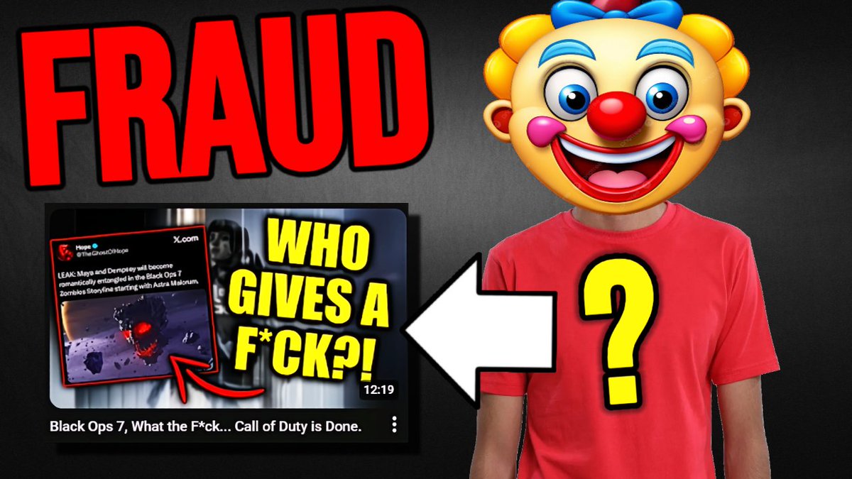 EightDaBadGuy's tweet image. NEW VIDEO YA GOOCH LICKING SCATMASTERS!! LMFAO!! 

EXPOSING THE BIGGEST CLOWN IN THE COD COMMUNITY. 

GO WATCH NOW! youtube.com/watch?v=U2m2aV…
