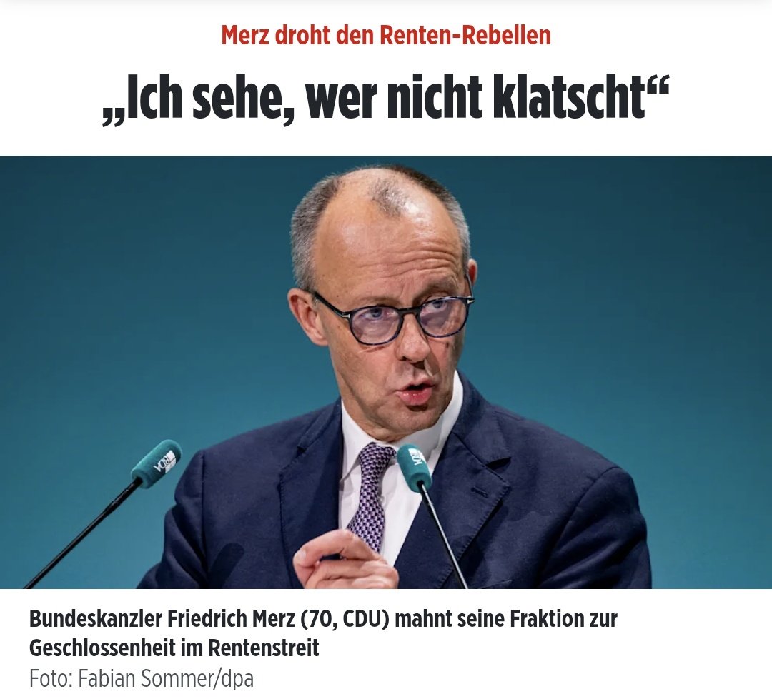 watch_union's tweet photo. Das ist so ein schlechter Regierungsstil...

Es wird gedroht und nicht überzeugt.
Oder liegt es daran, dass sich #Merz Menschen ins Parlament gelacht hat, die sich partout nicht überzeugen lassen wollen?
/PM https://t.co/kOX936l4kN