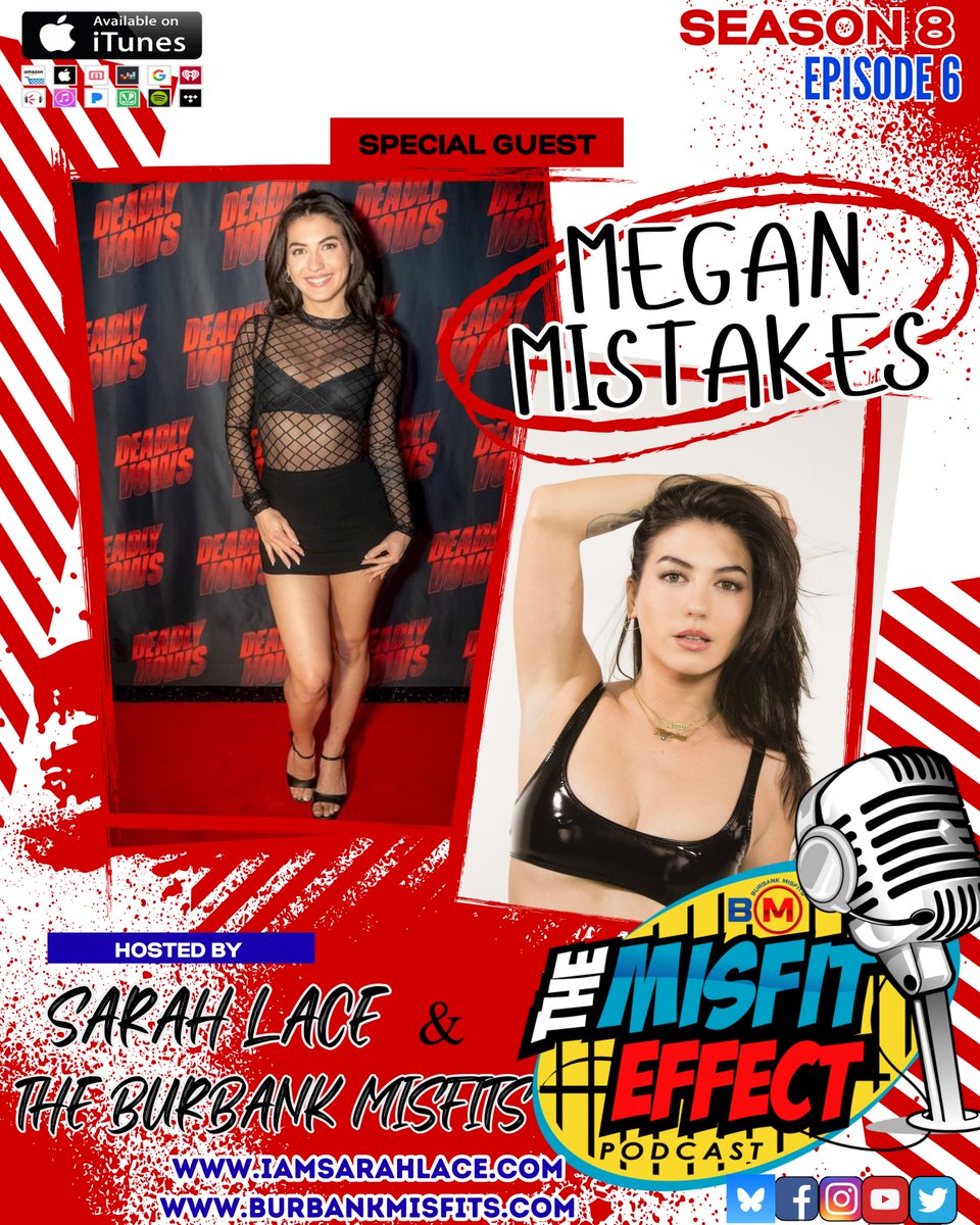 knockoutnetwork's tweet image. NEW @burbankmisfits The Misfit Effect episode titled Making Mistakes Effect w/ Megan Mistakes @meganmistakes w/ host @iamsarahlace &amp;amp; @rawstarr for audio  podcasts.apple.com/us/podcast/the… burbankmisfits.com/podcast/mistak… &amp;amp; Every Podcast Platform. for video: youtu.be/pBmbq7IzvE8 #podcast