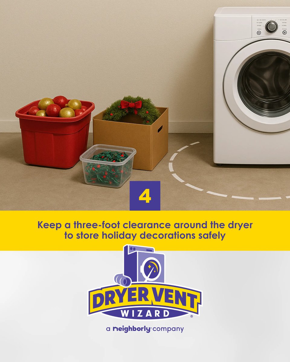 Between guest bedding, festive table linens, and increased clothing washes, your dryer works overtime during December. Dryer Vent Wizard® experts ensure your system handles holiday demands safely with professional vent cleaning service. Schedule your service today!
#HolidaySafety