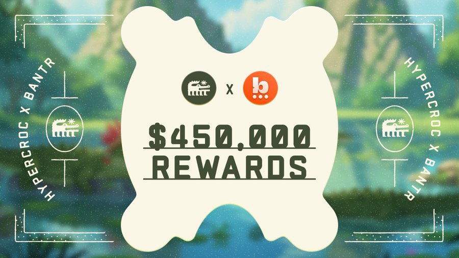 web3yinks19's tweet image. 🐊 HYPERCROC x BANTR: THE $450,000 CREATOR CAMPAIGN IS OFFICIALLY LIVE! 🐊

Alright fam, it’s time. The swamp gates are open, and we’re kicking off one of the biggest creator pushes in the HyperEVM ecosystem.

If you’ve ever wanted to earn real rewards, educate your audience, and…