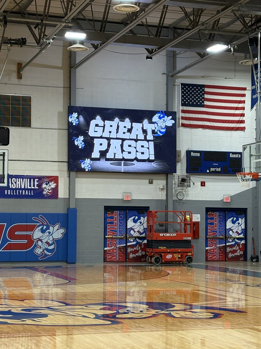NCHS99Athletics's tweet photo. Big thanks to the Sports Boosters for purchasing the new video board for the Assembly Hall!!!  It looks great!!! https://t.co/hEZSBM4djM