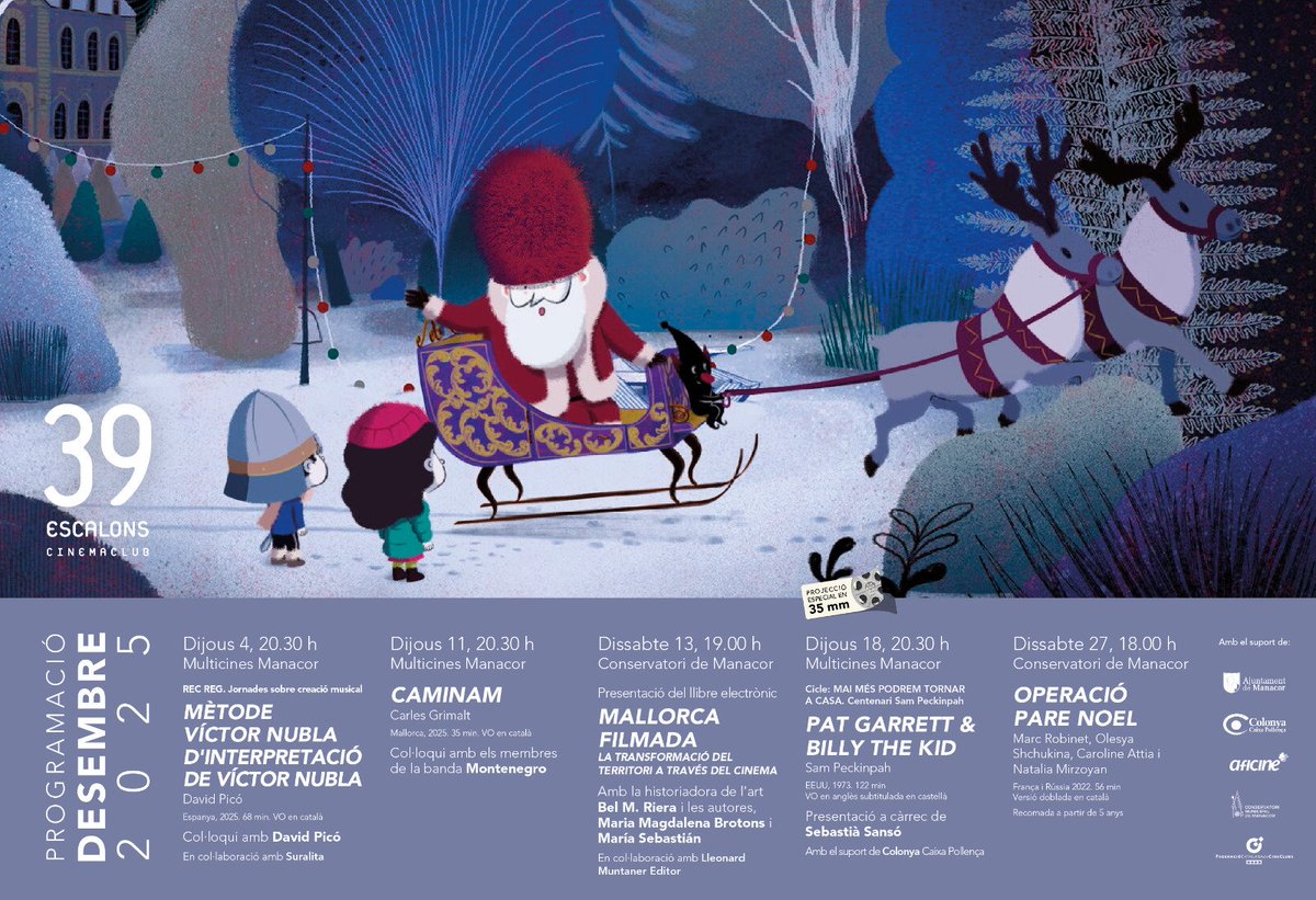 Programació DESEMBRE❄️✨️!!!
⏭️cinemaclub39escalons.org