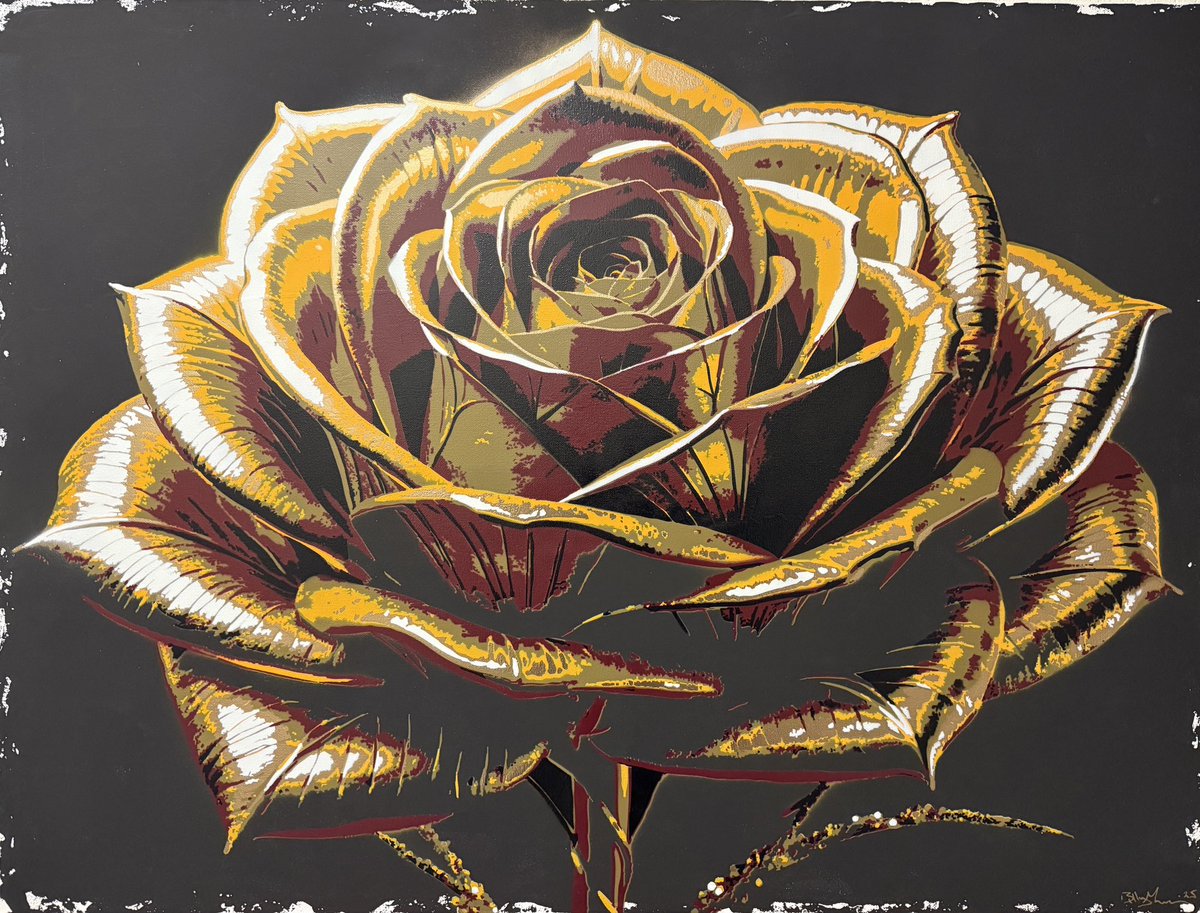 BillyMorrison's tweet image. “24 CARAT” - 40” x 30” acrylic and spray on canvas. New work available. Email info@billymorrisonart.com or direct message for more details.