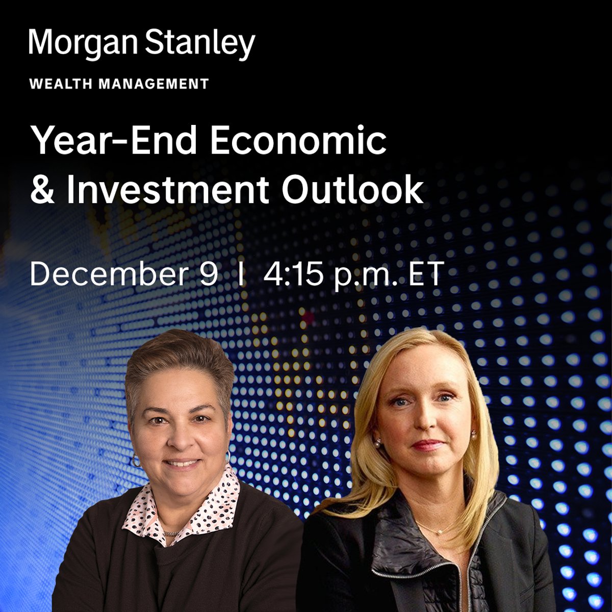 SteveHeadrickMS's tweet photo. What could the year ahead look like for investors? Join Morgan Stanley Wealth Management on Tuesday, December 9 for a timely conversation about the economy and markets in 2026. Register here: https://t.co/nXSKvAnHSe https://t.co/loBrqgSSEC