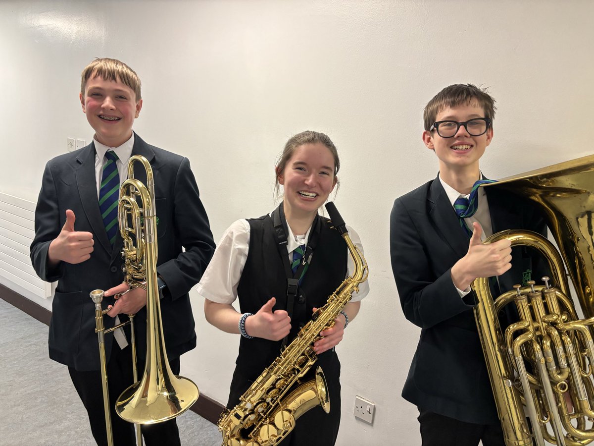 Massive congratulations to Gregory (S3) Fiona (S4) and Stuart (S3) who have been selected for the West of Scotland Senior Concert Band.  Fantastic achievement! 👏👏🤩🤩