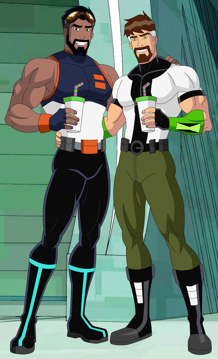 Angelmilian94's tweet image. Ben 10,000 and Adult Generator Rex... still enjoy smoothies after these years...

#Ben10 #GeneratorRex #adult #bara #muscle #fanart #Ben10000 #RexSalazar #benrex