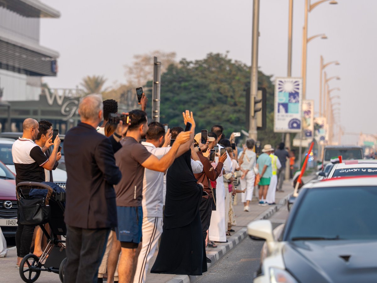 DXBMediaOffice's tweet photo. This year marks the first edition of the Al Etihad Parade, introduced as one of the main events of the month-long National Month celebrations, which began on Flag Day (3 November). The celebrations also feature the #ZayedAndRashid campaign that pays tribute to the two Founding Fathers who shaped the UAE’s transformation.