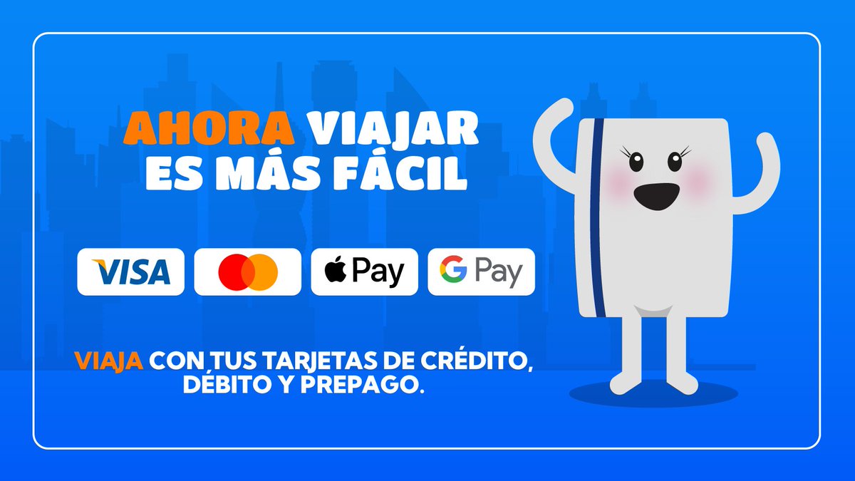 Recuerda que en el Metro tienes la libertad de elegir cómo pagar tu viaje. Puedes usar tu tarjeta Metro o Metrobús, Apple Pay, Google Pay o cualquier tarjeta contactless Visa o Mastercard. Más opciones para que tu experiencia sea cada vez más cómoda. 💛💳 #MetroDePanamá