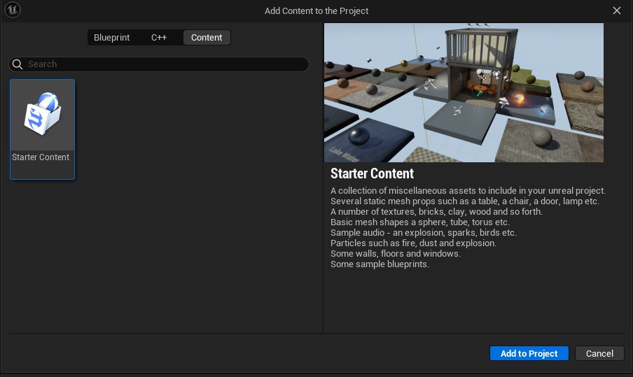 GameLevelDesign's tweet image. In UE5.7+, Starter Content assets have been been removed and you no longer able to add them into Projects. I think it was removed starting 5.6.

No more sampler textures, materials, meshes.

Although you could add it back in from earlier UE5 versions if you really want it.