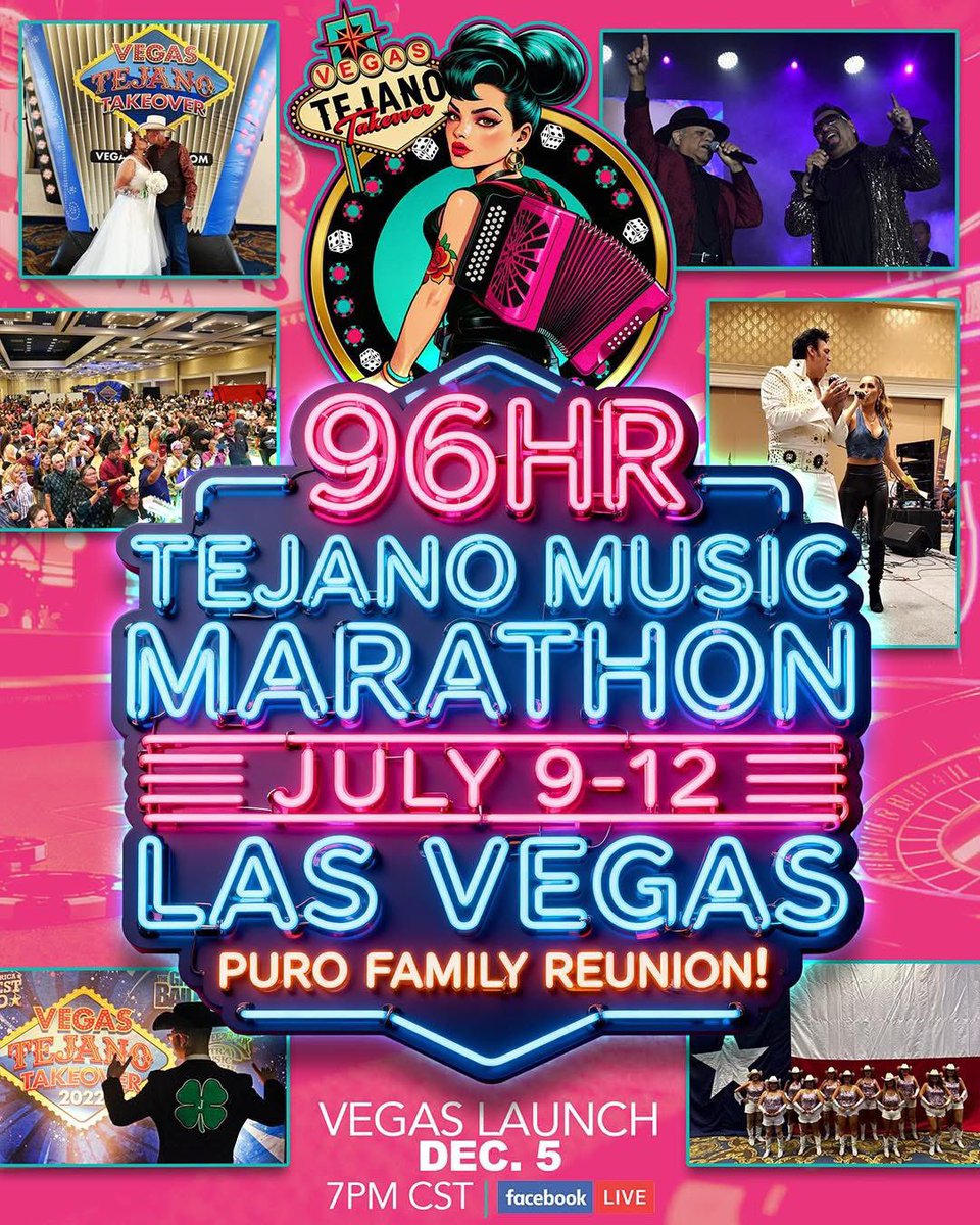 Vegas Announcement Countdown!  Three more days and we’re going to roll out a Vegas show of shows!! Follow us and tune in Friday night at 7pm cst.  #purofamilyreunion