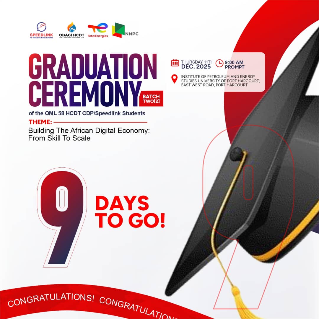 BehyndDScene's tweet image. Enrollment for the next batch is currently open!

Take your place in the next batch, visit speedlinktraining.com or reach us on WhatsApp/phone call at 0916 771 6220 to get started.

#graduation #speedlink #obagi #total #nnpc #techtraining #portharcourt #techleaders