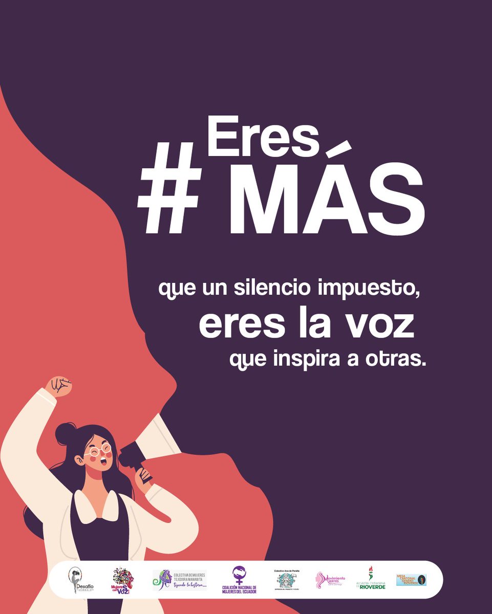 ¡Te hicieron creer que callar era la única opción, pero hoy tu voz tiene poder!💪🏽

Recuerda, eres luz para las que aún buscan salir de la oscuridad😊

Tu historia no te define, tu valentía sí, tu voz puede abrir caminos para otras🔉⚖

#lasmujeressomosprioridad #FeminismoEcuador