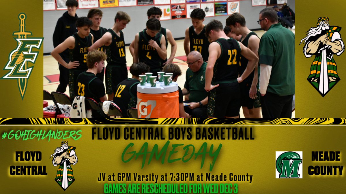 Update: games are now schedule for Wed. Dec 3rd..