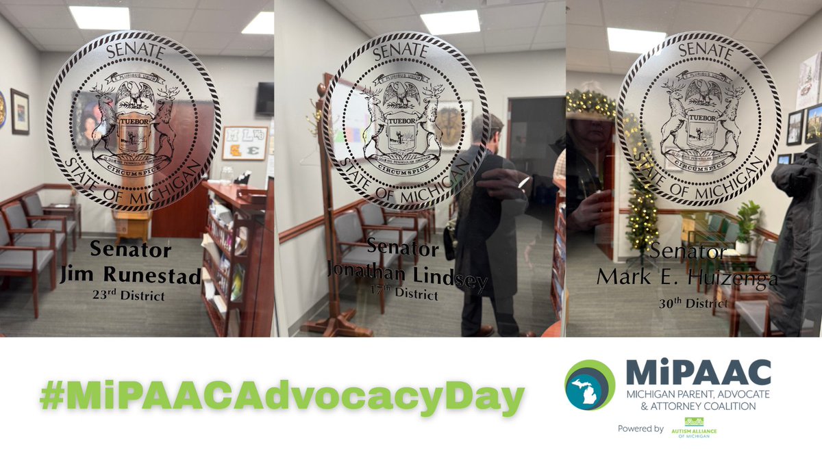 And even more lit drops as we share the MI Blueprint and why Michigan needs a stronger, student-centered approach to special education funding. Appreciate the quick hellos with friendly staff from Sen. <a href="/SenLindsey/">Senator Jonathan Lindsey</a>, Sen. Runestad, and Sen. <a href="/MarkEHuizenga/">Mark Huizenga</a> during #MiPAACAdvocacyDay