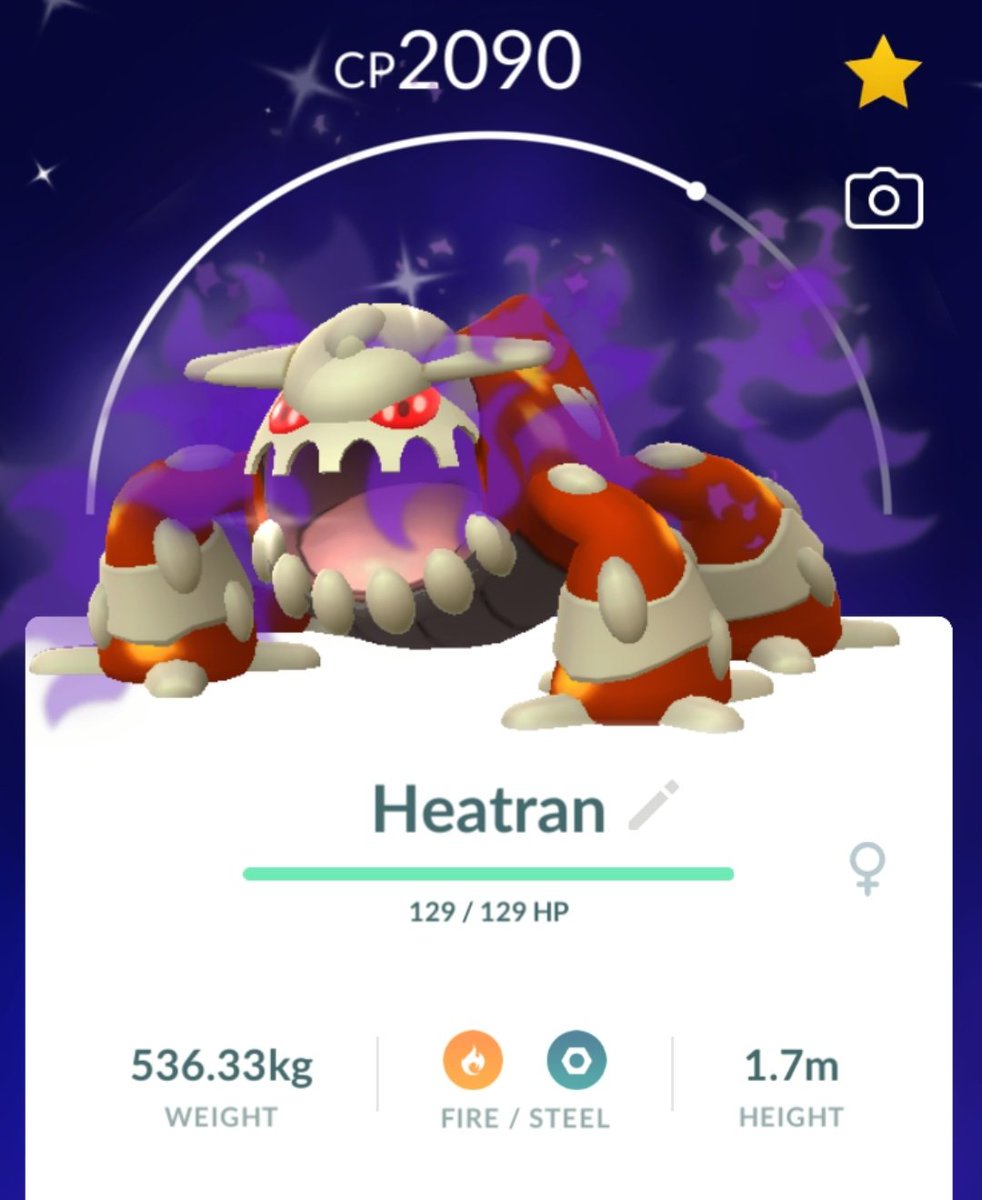 shinyunboxed's tweet photo. Got Shiny Shadow Heatran on 1st try 😍😍😍 https://t.co/zUYgrm4RqT