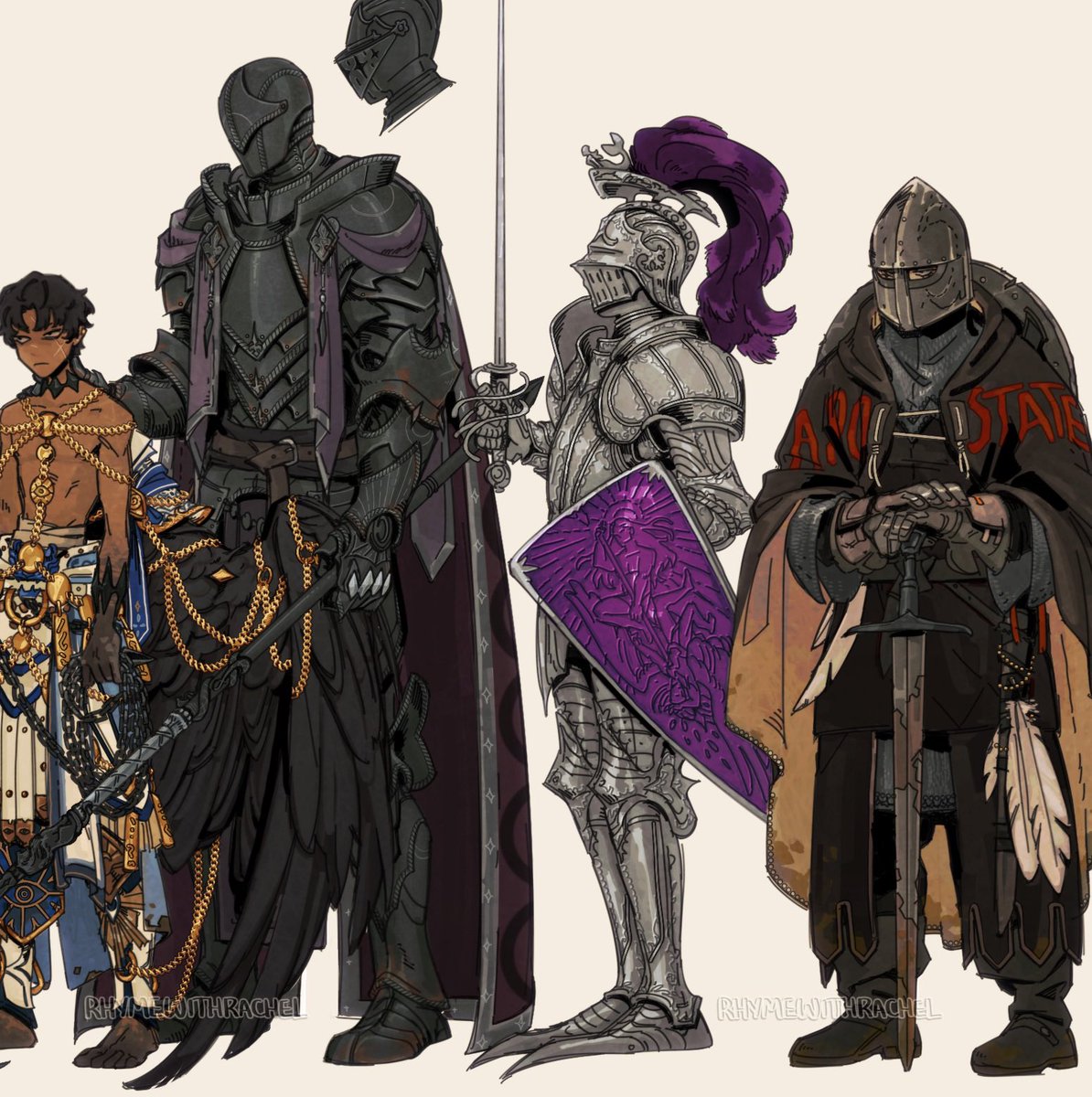 rhymewithrachel's tweet photo. Some fantasy guys and their armour
#characterdesign #fantasy https://t.co/x3jqqATWDP