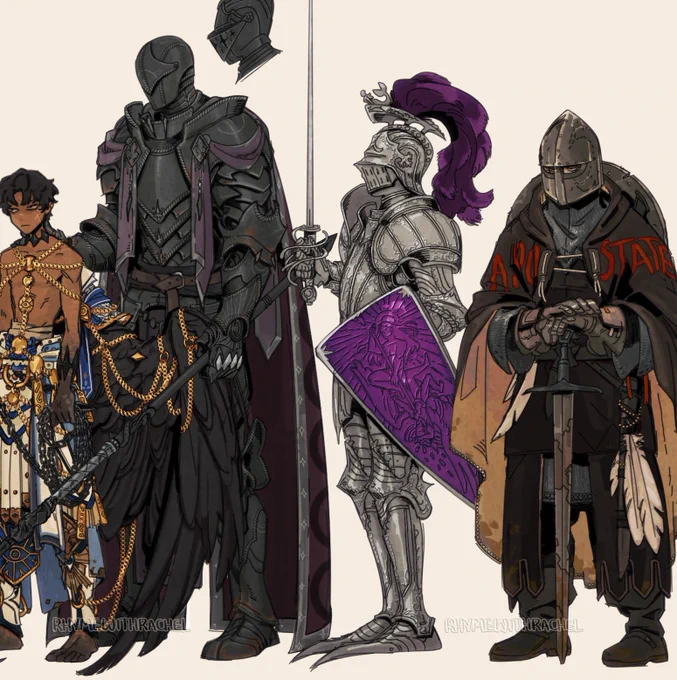 Some fantasy guys and their armour #characterdesign #fantasy