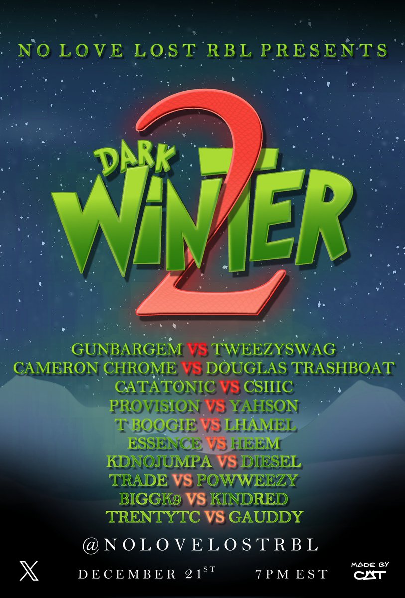 Dec 21st We got Santa Vs The Grinch <a href="/swag_tye/">T.weezySwag</a> Santa Weezy Vs <a href="/GunBarGem/">GunBarGrinch 💎</a> GunBarGrinch