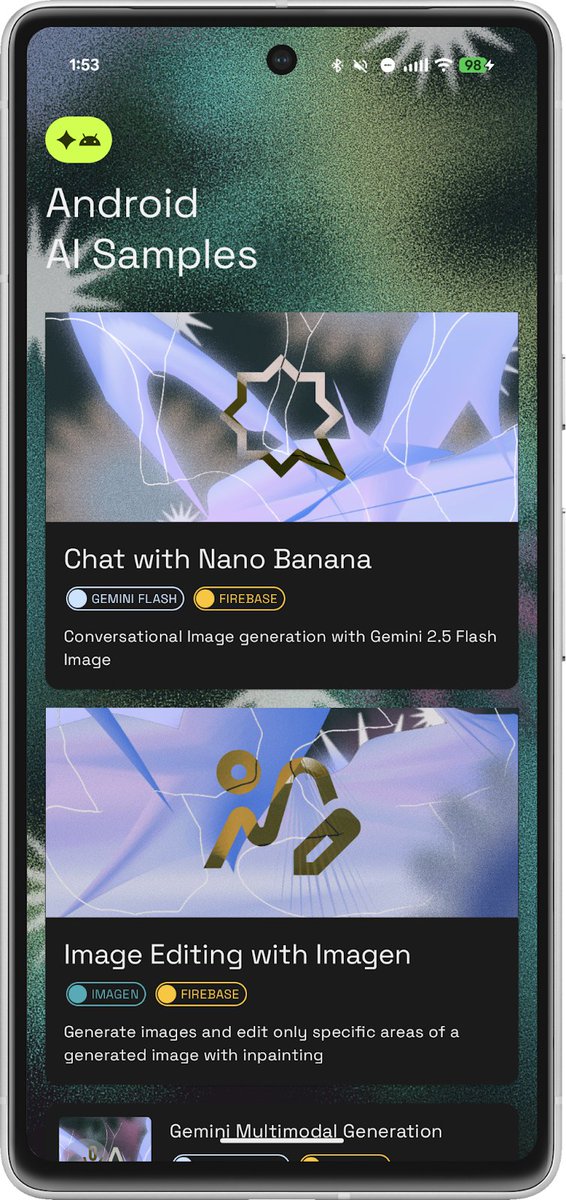 AndroidDev's tweet image. &quot;Learn by doing&quot; is key to Android development 💯

We gave the Android AI Sample Catalog a vibrant new look and a list of copy-paste ready examples. Whether you need on-device power or cloud speed, find your inspiration → goo.gle/4ixO4m7