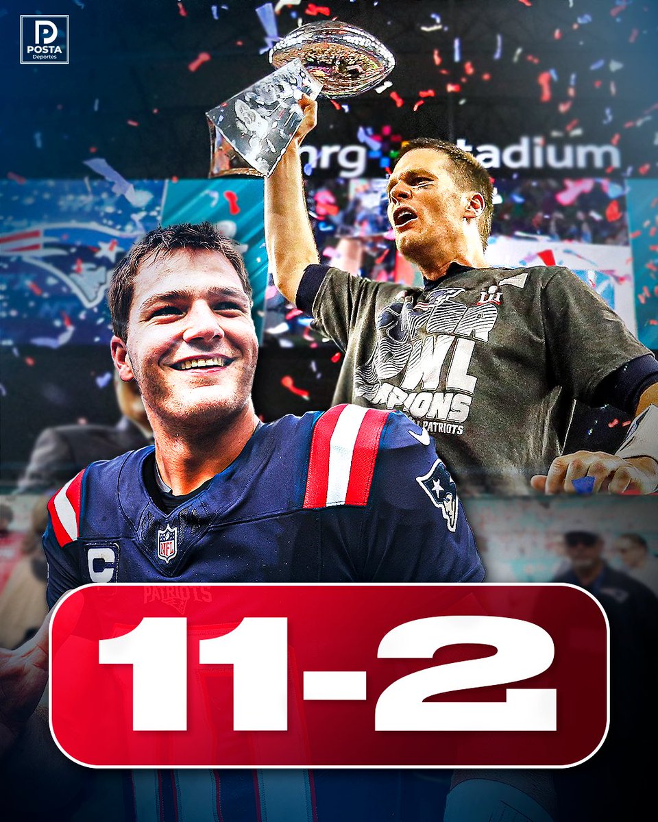 🤯 ¿LOS PATRIOTS ESTARÁN DE REGRESO?

🏈 New England tiene marca de 11-2 por primera vez desde 2016.

🤩 Temporada en la que conquistaron el Super Bowl.

#NFL