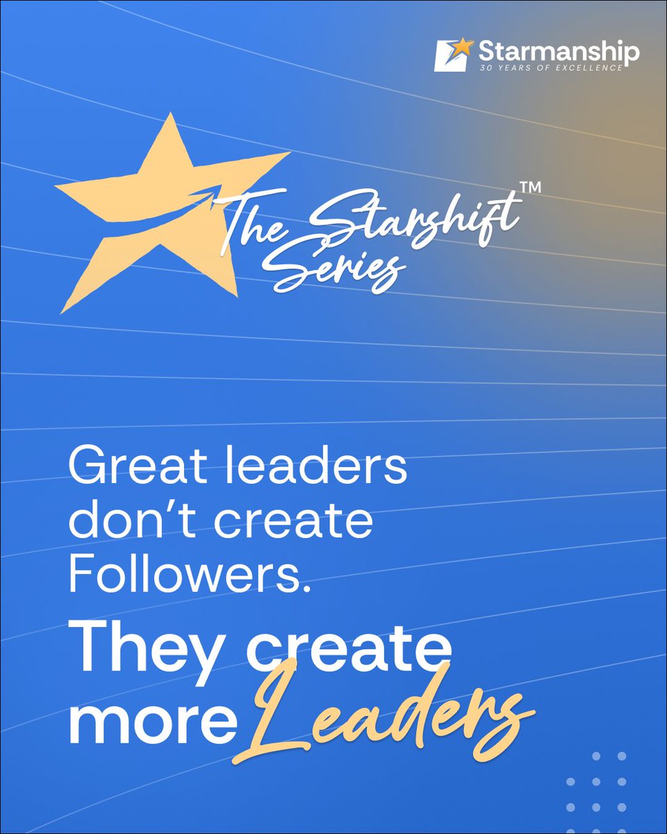 Starmanship's tweet photo. This week’s edition of The StarShift™ shows how real leadership empowers people and unlocks their potential.

Who helped you grow as a leader.
Tag them below.

Follow Starmanship for weekly insights from The StarShift™. https://t.co/ZdXbAMWWD1