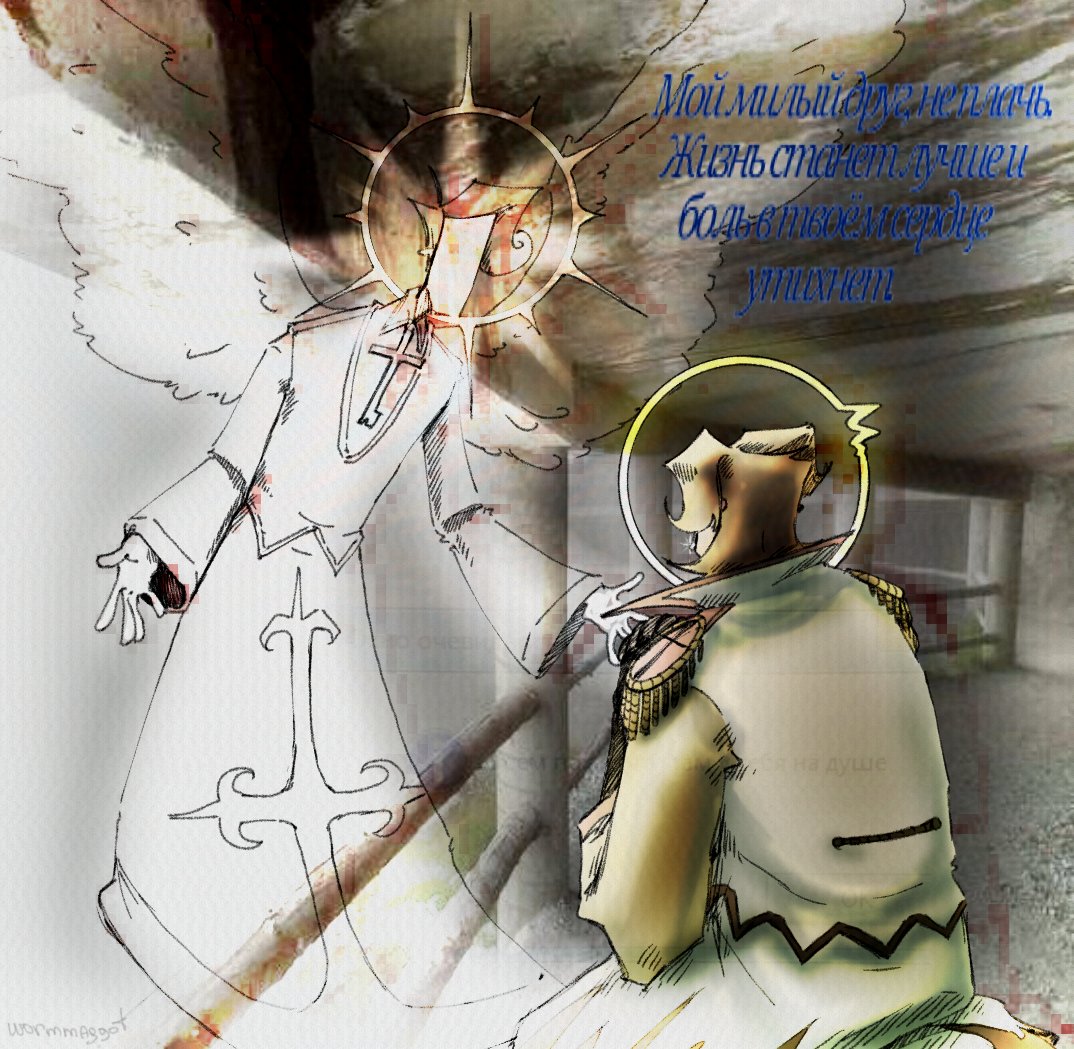 – My dear friend, don't cry. Life will get better and the pain in your heart will go away.

There are strange thoughts in my head and this is one of them.
#HazbinHotel #HazbinHotelAbel #HazbinHotelPeter